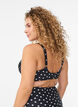 Wattierter Bikini-Oberteil mit Print, Schwarz, Model image number 1