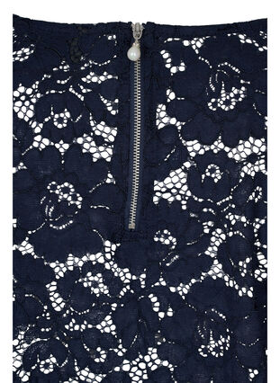 Spitzenbluse mit 3/4-Ärmeln, Navy Blazer, Packshot image number 3