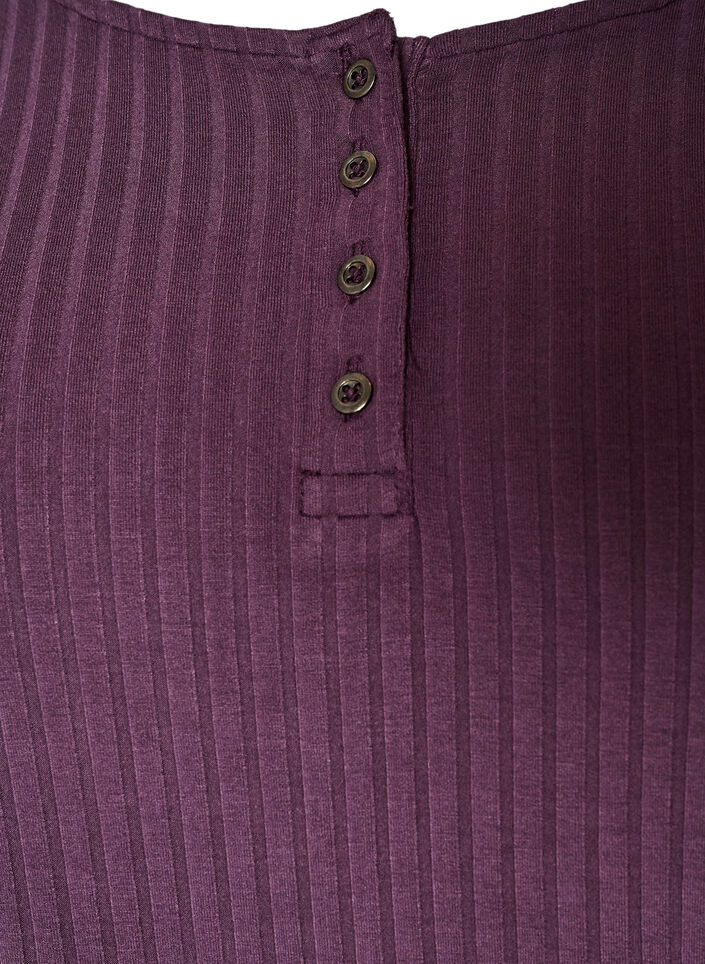 Nachthemd aus Viskose-Jersey mit Rippstruktur, Lila, Packshot image number 2