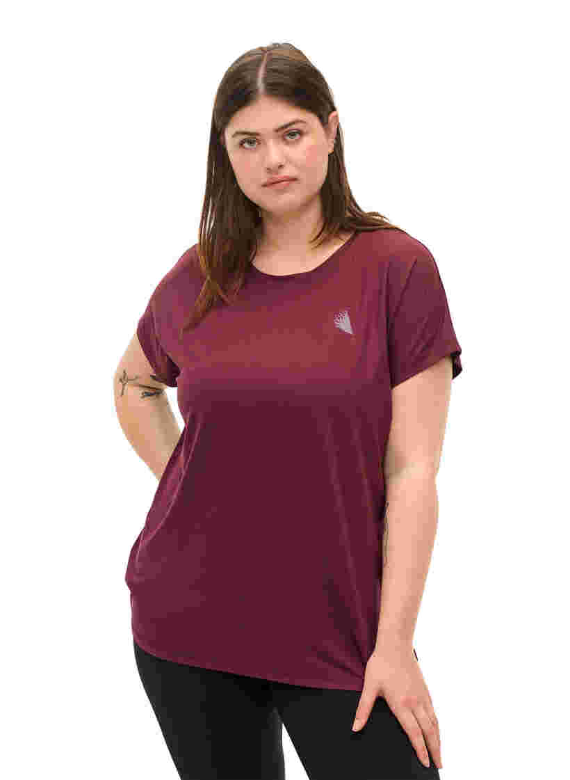 Einfarbiges Trainings-T-Shirt, Fig, Model
