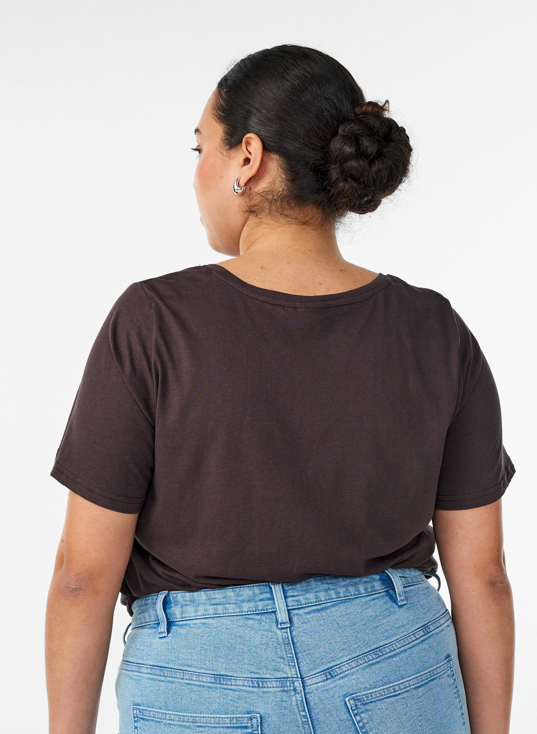ZizziT-Shirt mit Print, Braun, Model image number 2