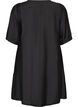 Kurzes A-Linien-Kleid mit V-Ausschnitt, Schwarz, Packshot image number 1