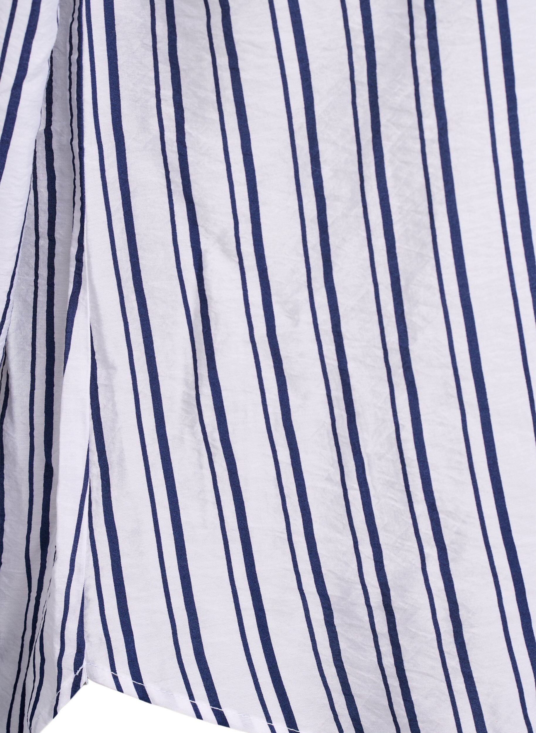 Zizzi FLASH - Gestreiftes Bluse mit V-Ausschnitt, Wei&szlig;, Packshot image number 3