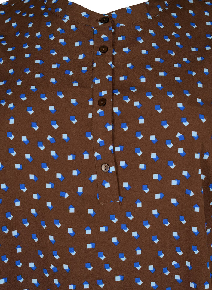 FLASH - Bedruckte Tunika mit langen Ärmeln, Chicory Coffee AOP, Packshot image number 2