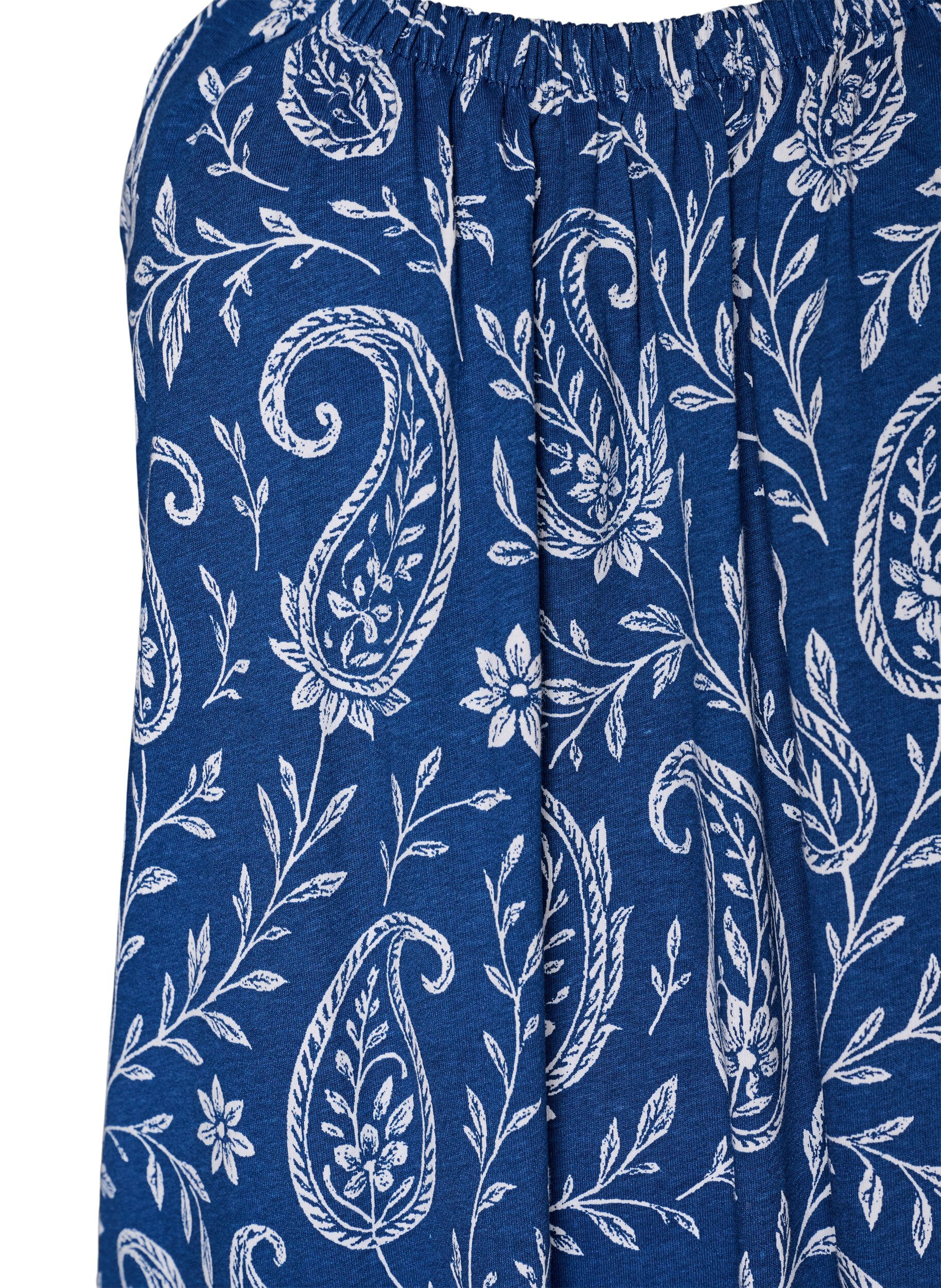 ZizziMidi-Tr&auml;gerkleid aus Bio-Baumwolle, Blau, Packshot image number 2