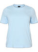 T-Shirt aus Baumwolle mit gewellten Kontrastkanten, Blau, Packshot image number 0