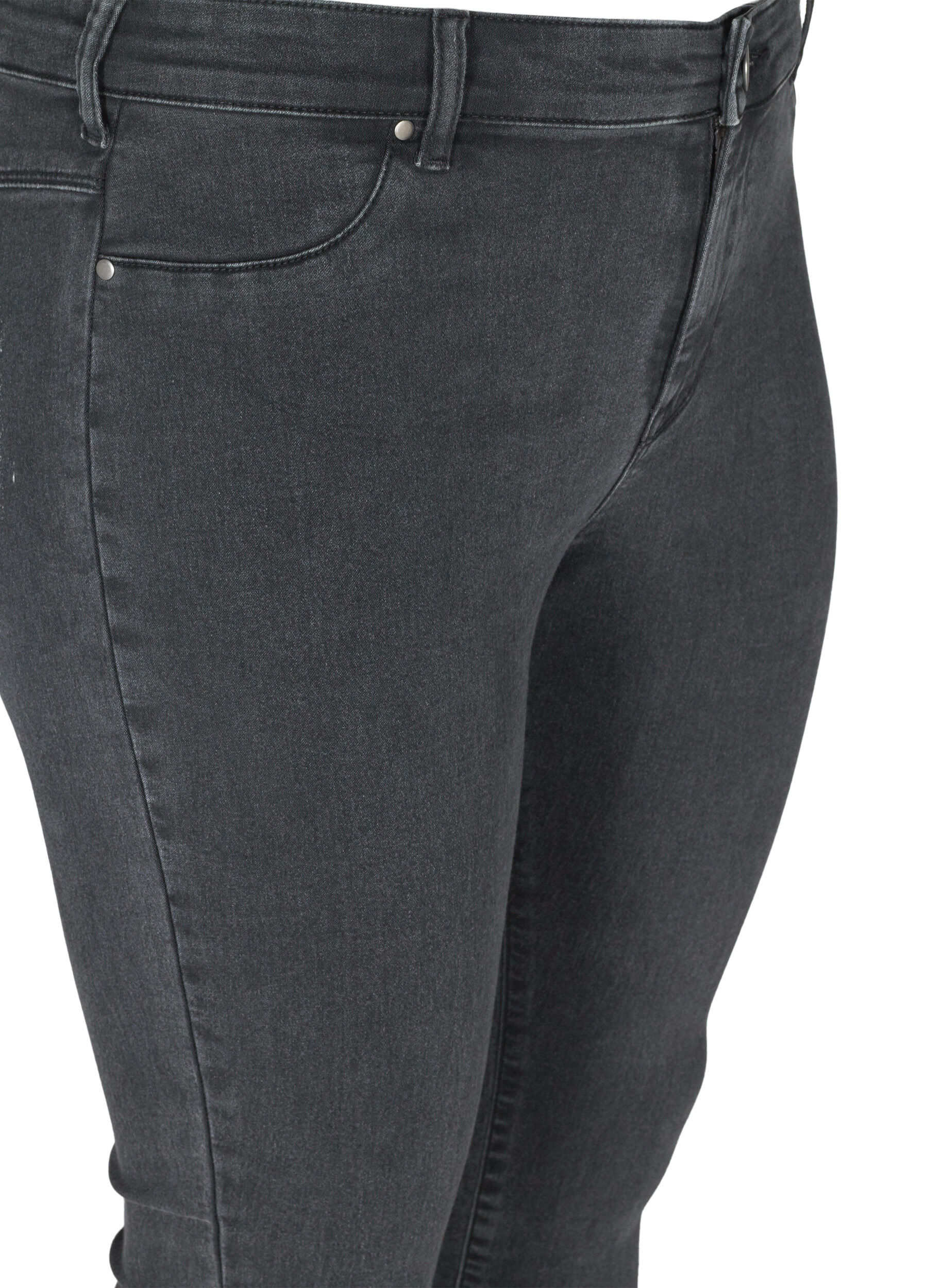 Zizzi Jeggings aus Baumwollmischung, Grey Denim, Packshot image number 3