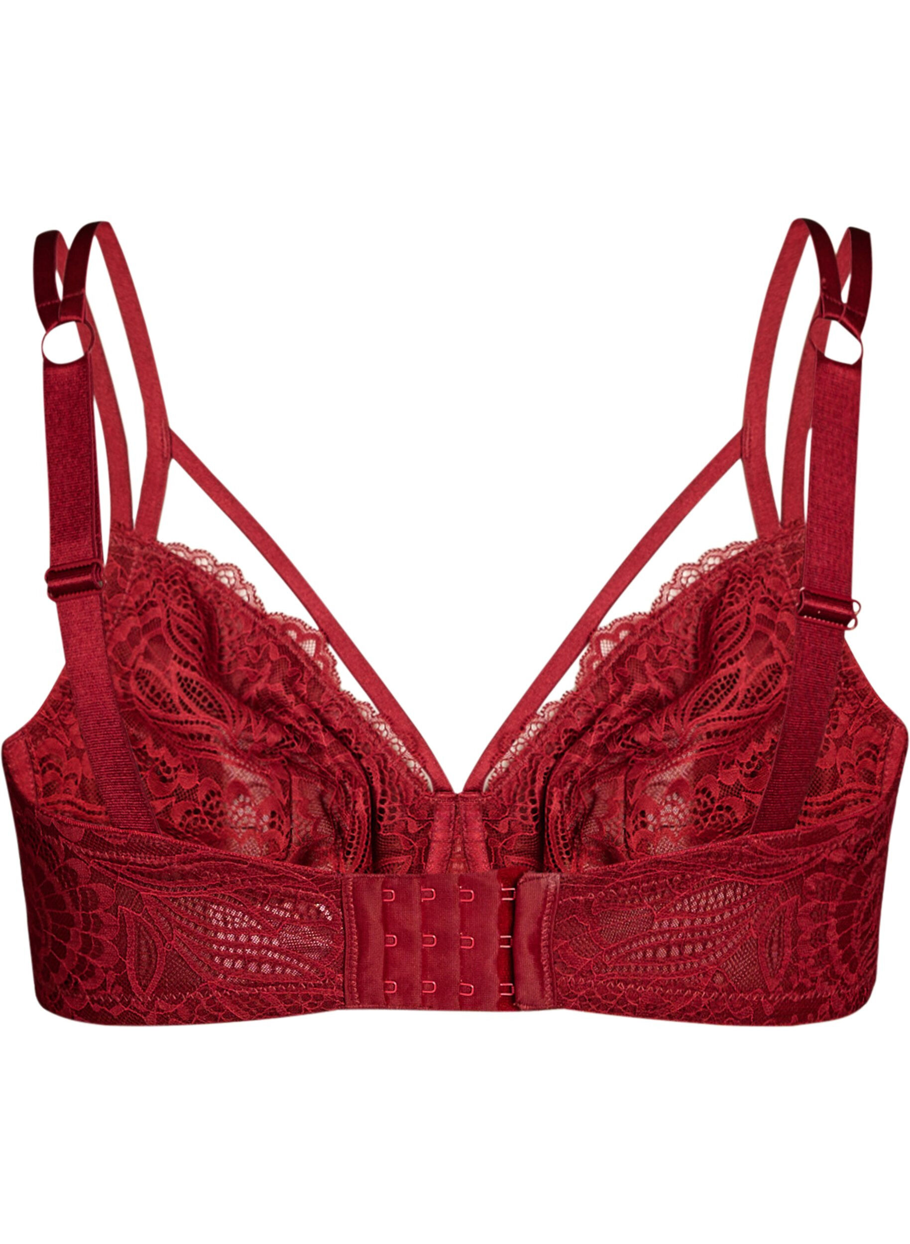 ZizziFull-Coverage-BH mit Spitze und doppelten Tr&auml;gern, Schwarz, Packshot image number 1