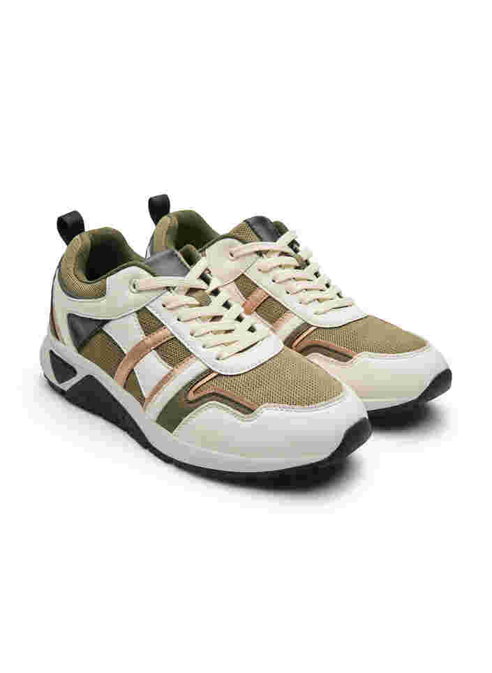 Sneakers mit breiter Passform, Army Green/Rose Gold, Packshot image number 2