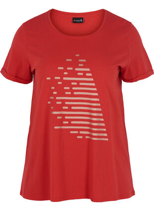 T-Shirt mit Aufdruck, Flame Scarlet, Packshot image number 0