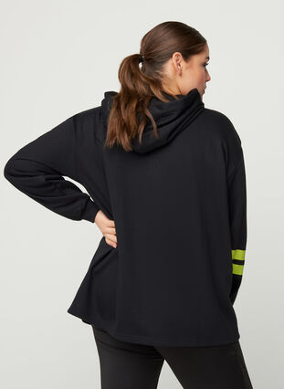 Sweatshirt mit Kapuze, Black, Model image number 1