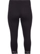 Basic 3/4 Leggings mit Spitzenbesatz, Schwarz, Packshot image number 1