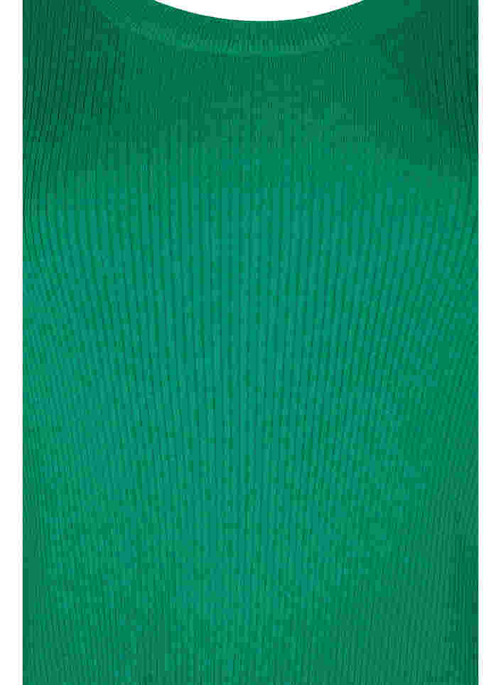 Strickbluse mit Rippstruktur, Jolly Green Mel., Packshot image number 2