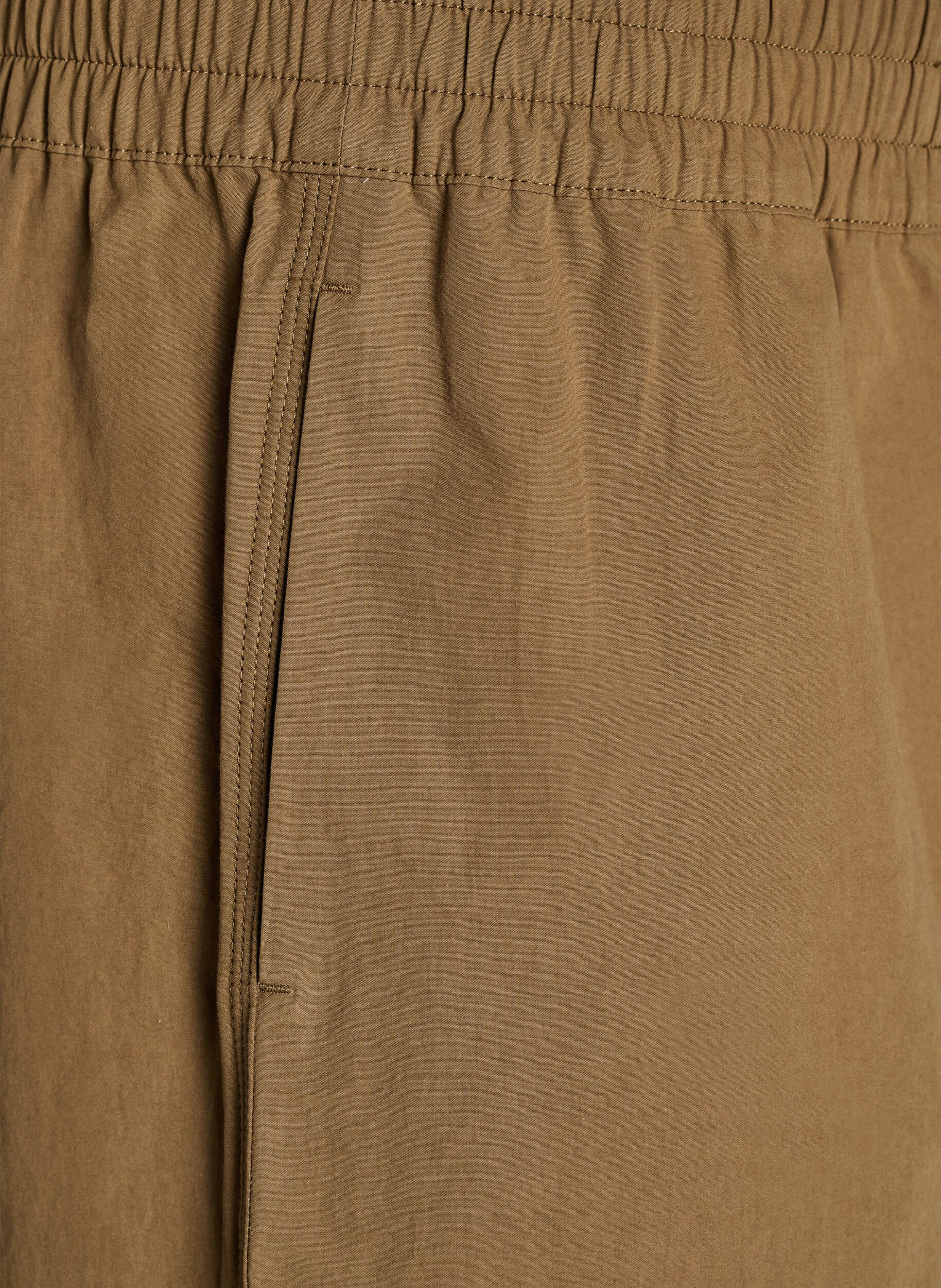 Zizzi Hoch taillierte Ballonhose aus Baumwolle, Braun, Packshot image number 2