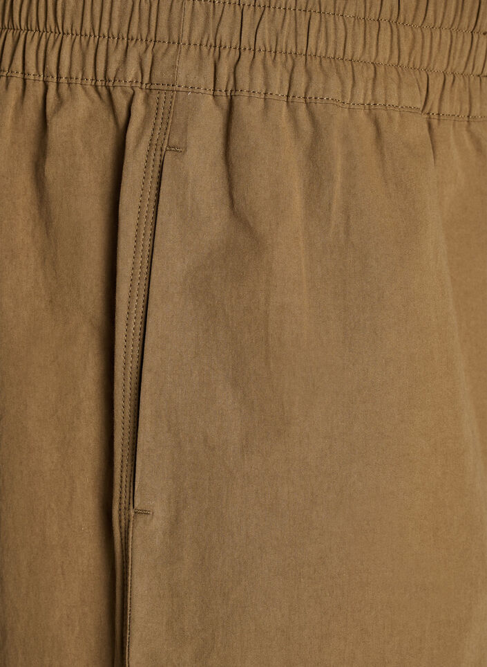 Hoch taillierte Ballonhose aus Baumwolle, Braun, Packshot image number 2