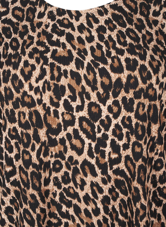 Bluse mit langen &Auml;rmeln und Leopardenmuster, Braun, Packshot image number 2