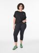 Eng anliegende Workout-Capris, Schwarz, Model image number 1