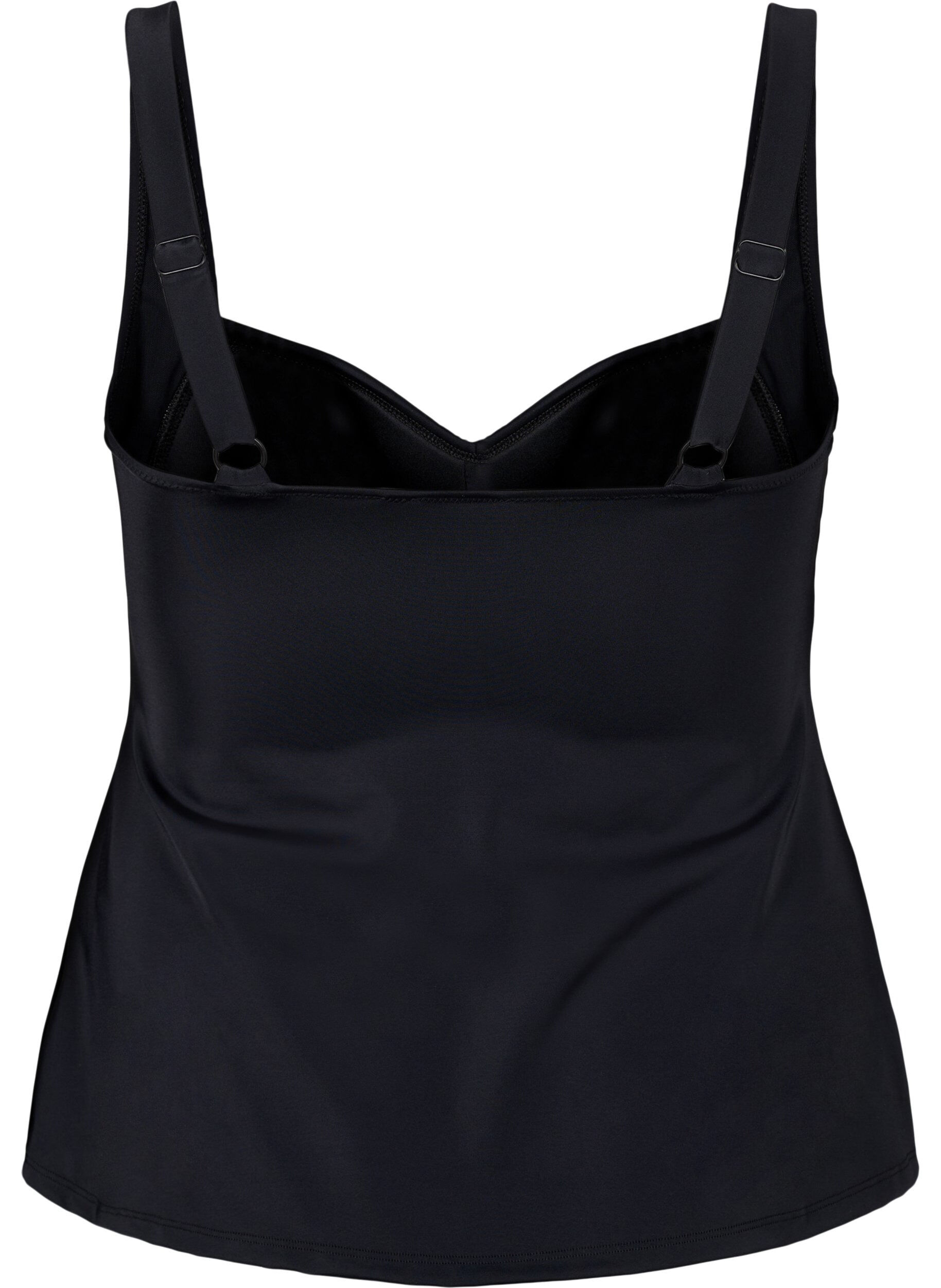 Zizzi Tankini mit Drapierung, Schwarz, Packshot image number 1