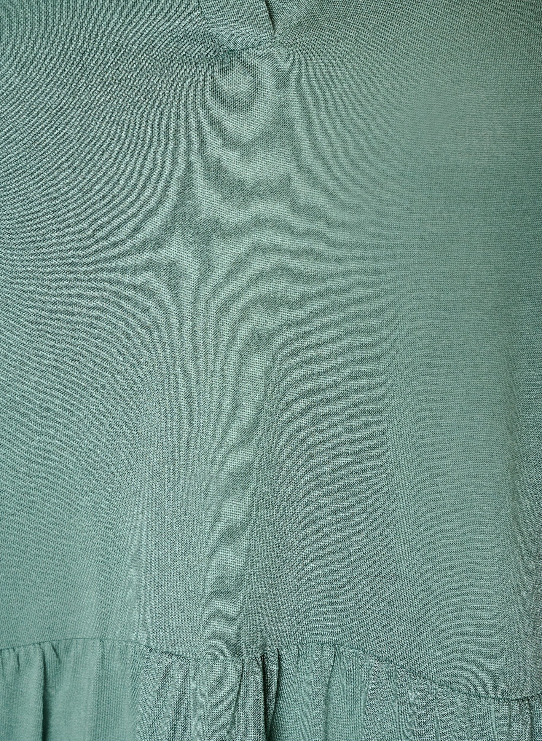 ZizziJerseykleid mit Spitzendetails und mehrlagigem Rock, Gr&uuml;n, Packshot image number 2