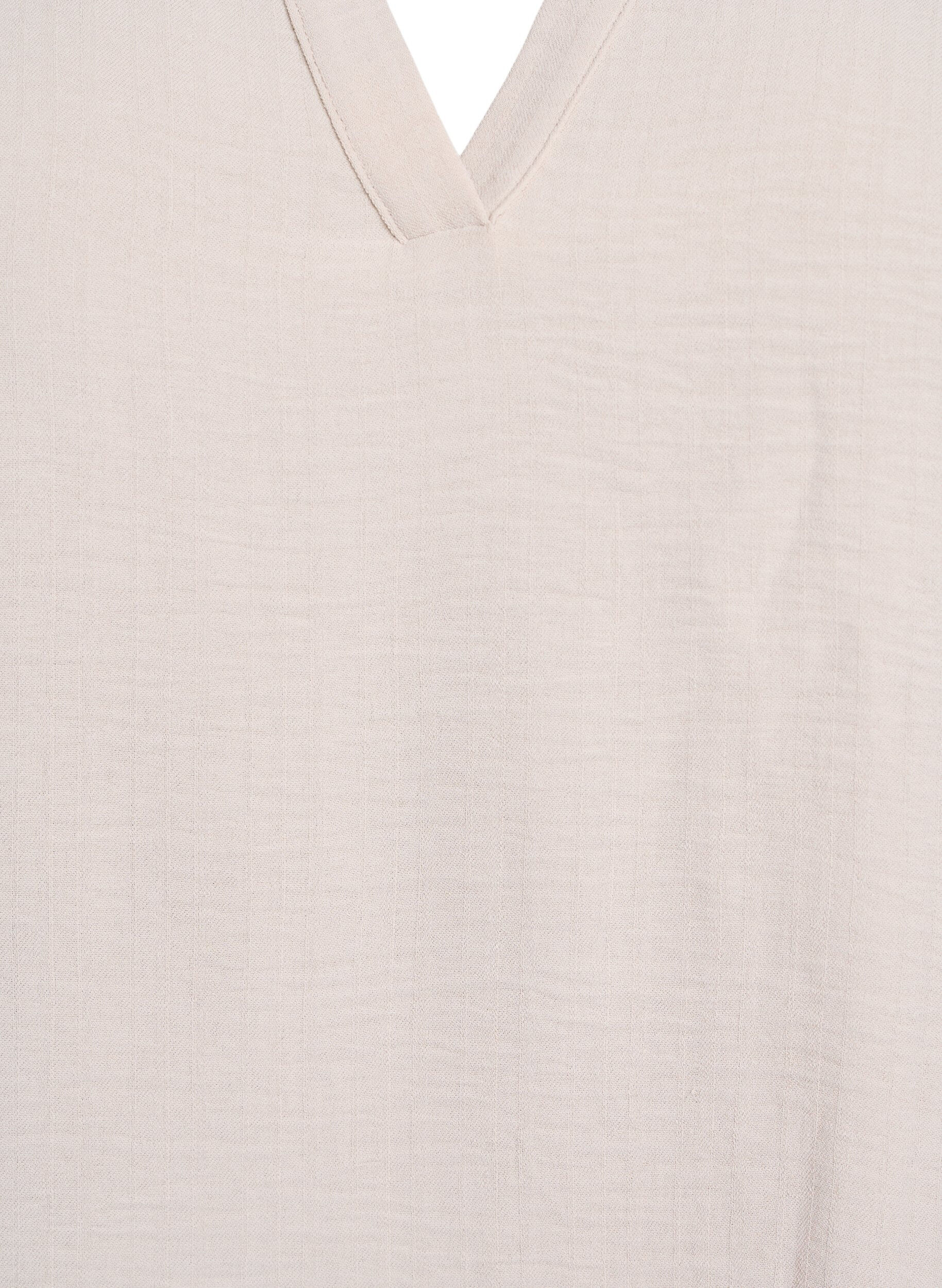 Zizzi Lockere Bluse mit kurzen &Auml;rmeln, Beige, Packshot image number 2