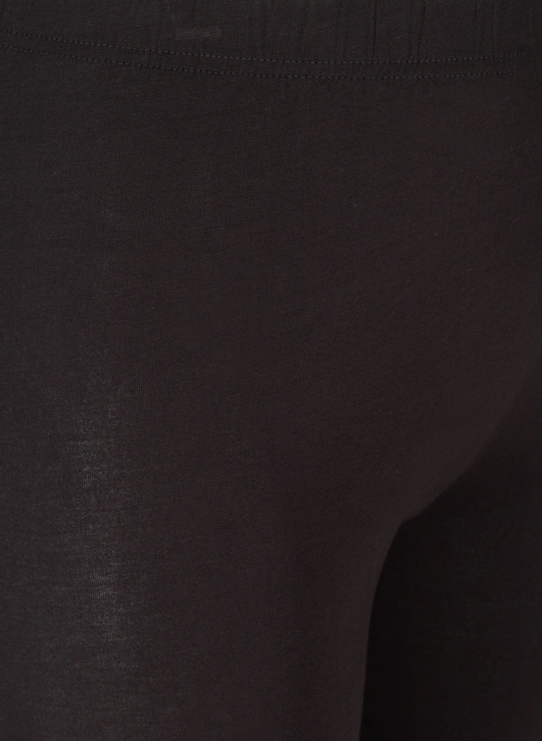 Zizzi Leggings aus Viskosemischung mit dekorativen Steinen, Black, Packshot image number 2