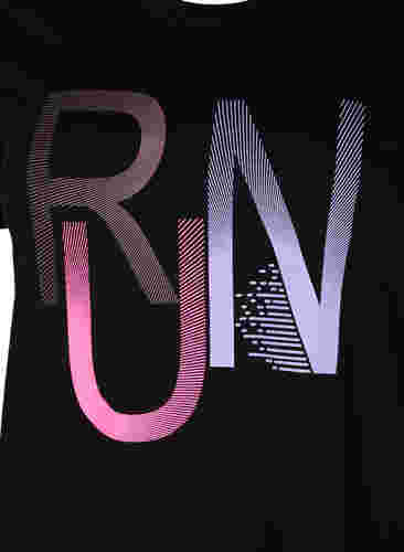Trainings-T-Shirt mit Print, Black Run, Packshot image number 2