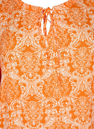 Kurzarm Viskosekleid mit Print, Exuberance Oriental, Packshot image number 2
