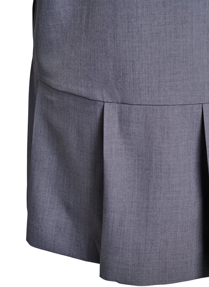 Kurzes A-Linien-Kleid mit Reißverschluss und 3/4-Ärmeln, Grau, Packshot image number 3