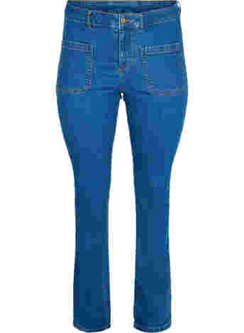 Ellen Bootcut Jeans mit großen Taschen