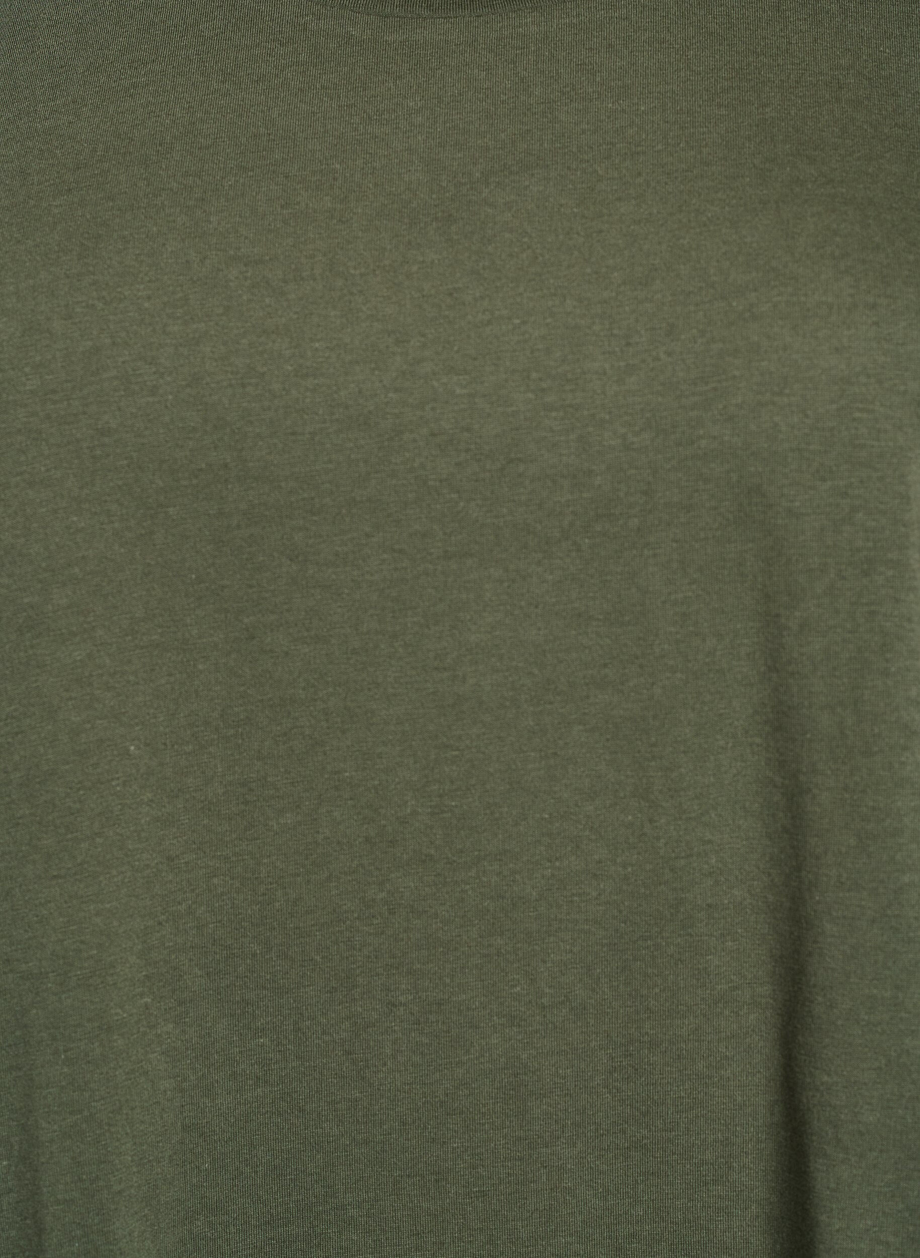 Zizzi Kurz&auml;rmeliges T-Shirt aus Baumwollmischgewebe, Gr&uuml;n, Packshot image number 2