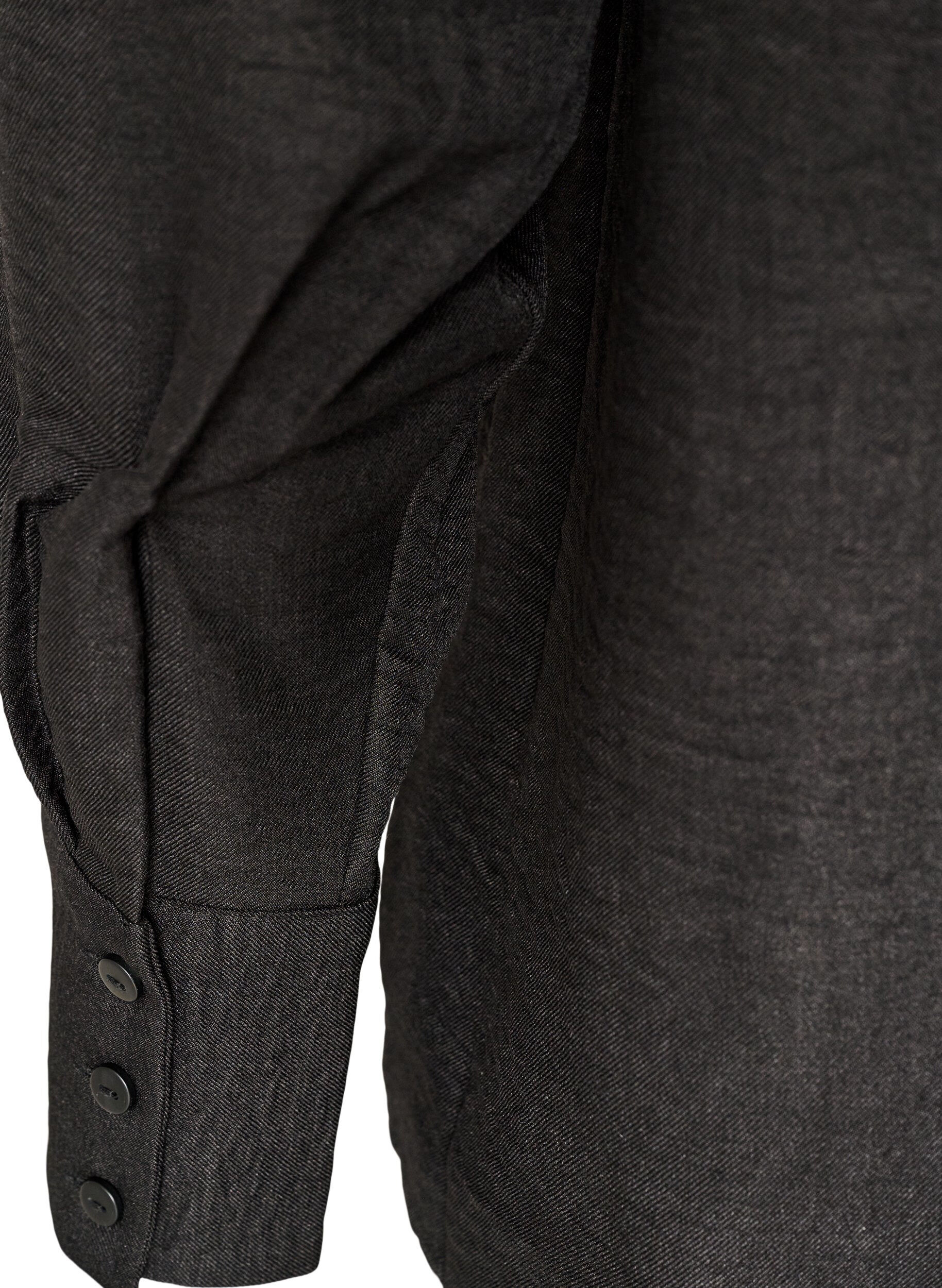 ZizziLockere Bluse mit V-Ausschnitt, Schwarz, Packshot image number 3