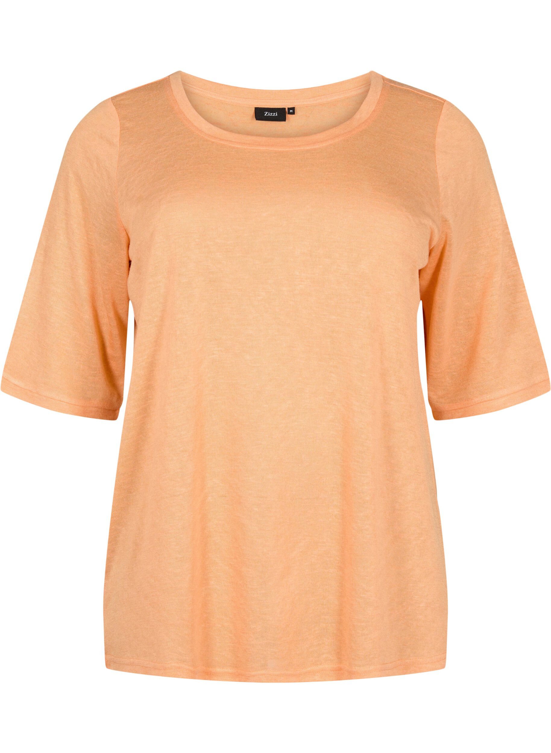 Zizzi Bluse mit 3/4 &Auml;rmel, Mock Orange, Packshot image number 0