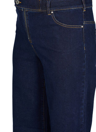 Cropped Jeans mit breitem Bein, Unwashed, Packshot image number 2
