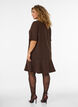 Kurzes A-Linien-Kleid mit Glitzerstreifen, Braun, Model image number 2
