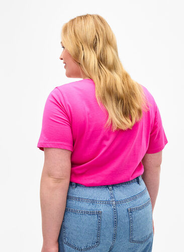T-Shirt mit Text-Motiv, Shocking Pink W.Pink, Model image number 1