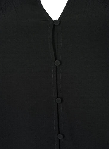 Viskose-Shirt mit V-Ausschnitt, Black, Packshot image number 2