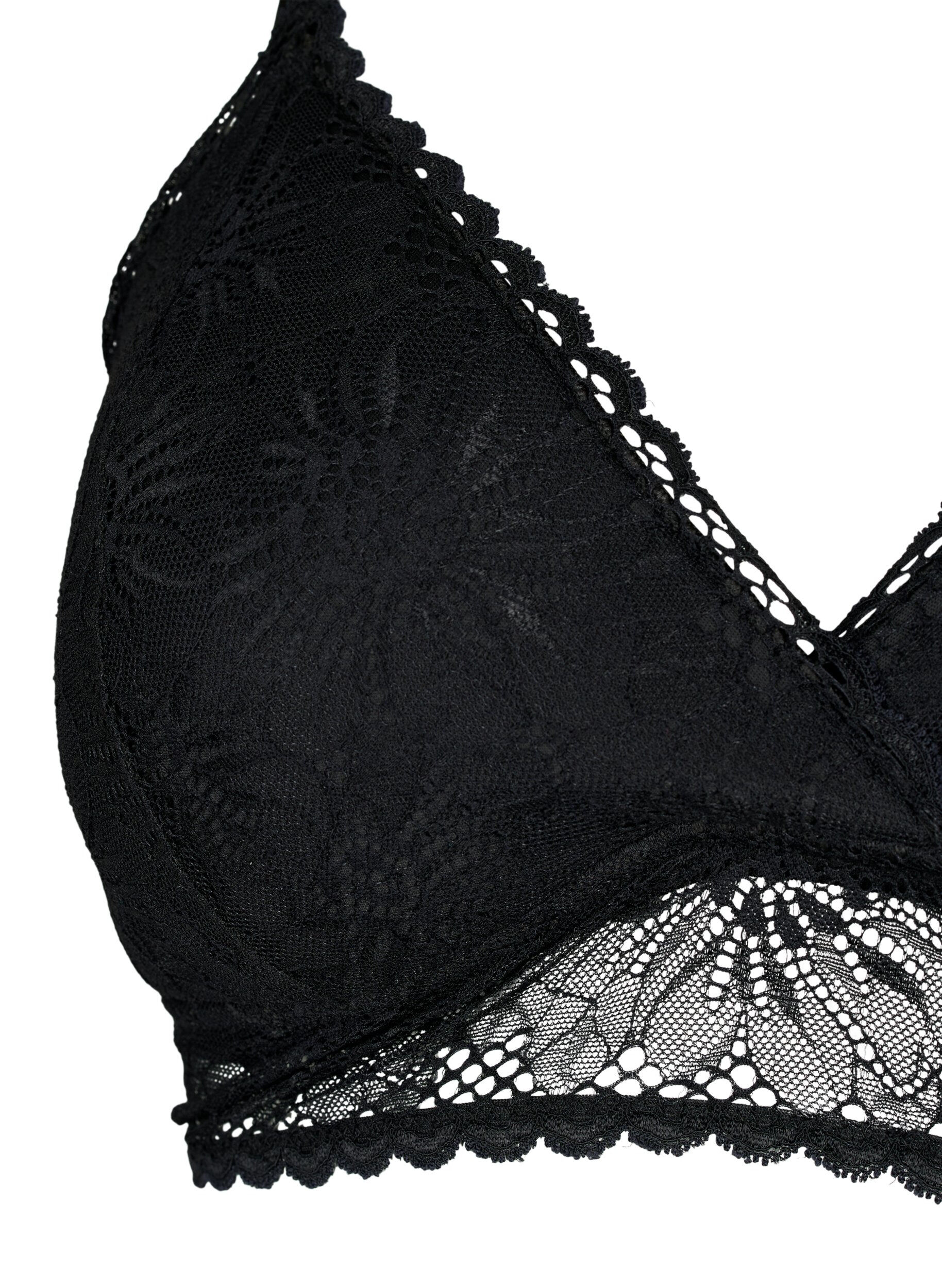 Zizzi Spitze Bralette mit R&uuml;ckendetail, Black, Packshot image number 2
