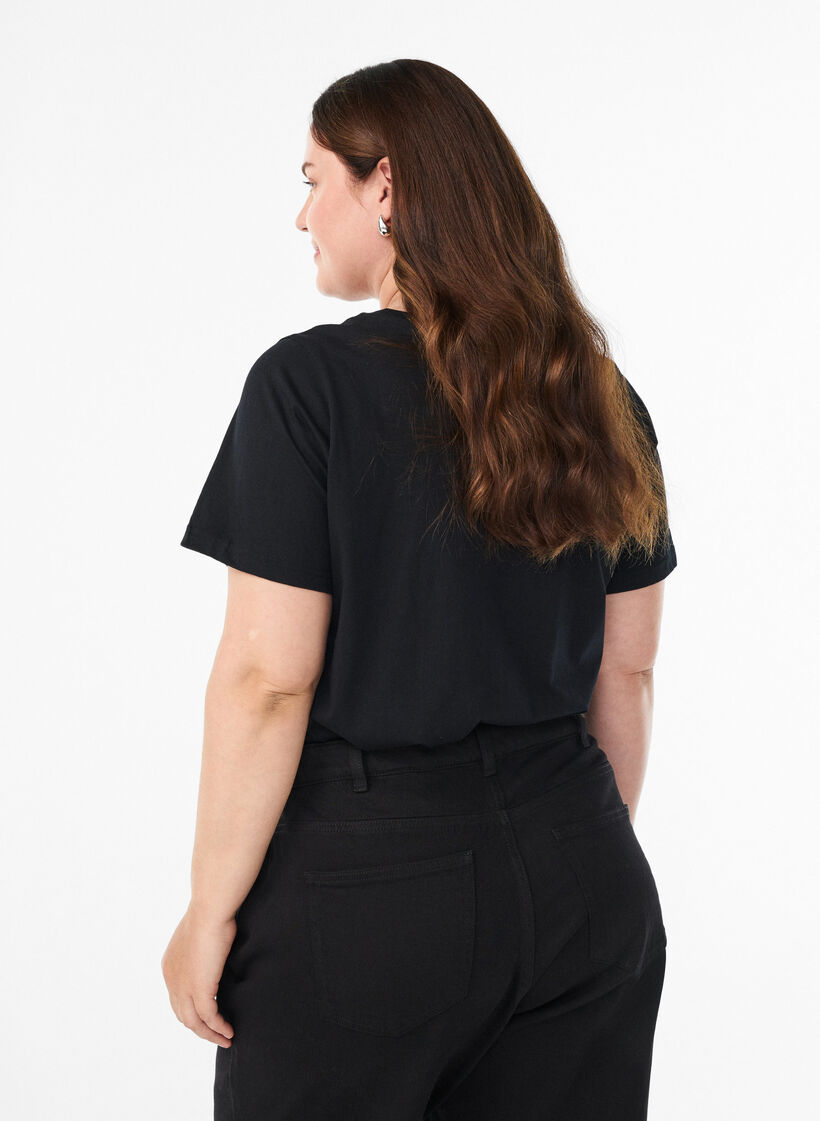 Weihnachts-T-Shirt aus Bio-Baumwolle, Schwarz, Model image number 2