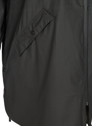 Regenjacke mit Reißverschluss und Kapuze, Black, Packshot image number 3