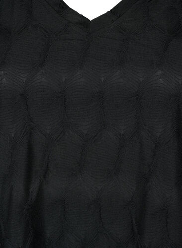 FLASH - Langärmlige Bluse mit Struktur, Black, Packshot image number 2
