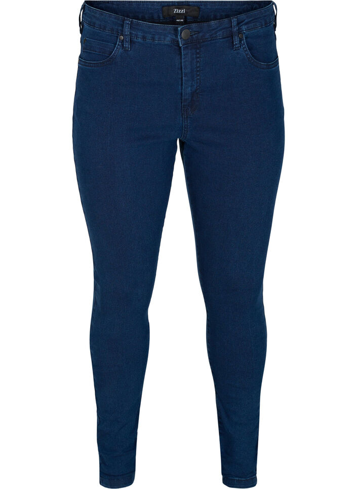 Hochtaillierte Super Slim Amy Jeans, Blau, Packshot image number 0