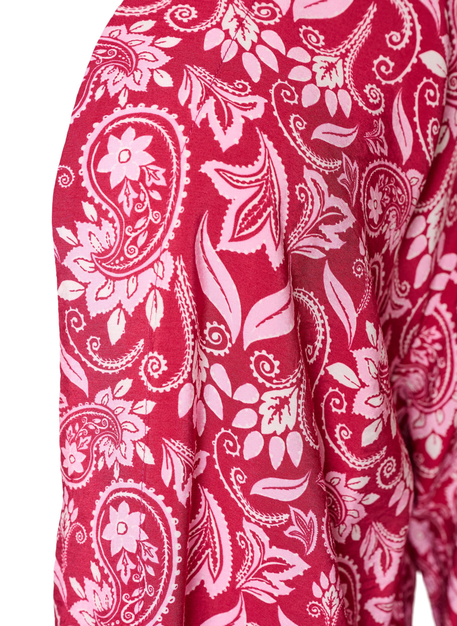 ZizziKurzer Kimono aus Viskose mit 3/4-&Auml;rmeln, Pink, Packshot image number 2