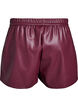 Shorts aus Kunstleder mit elastischem Bund, Dunkles Bordeaux, Packshot image number 1
