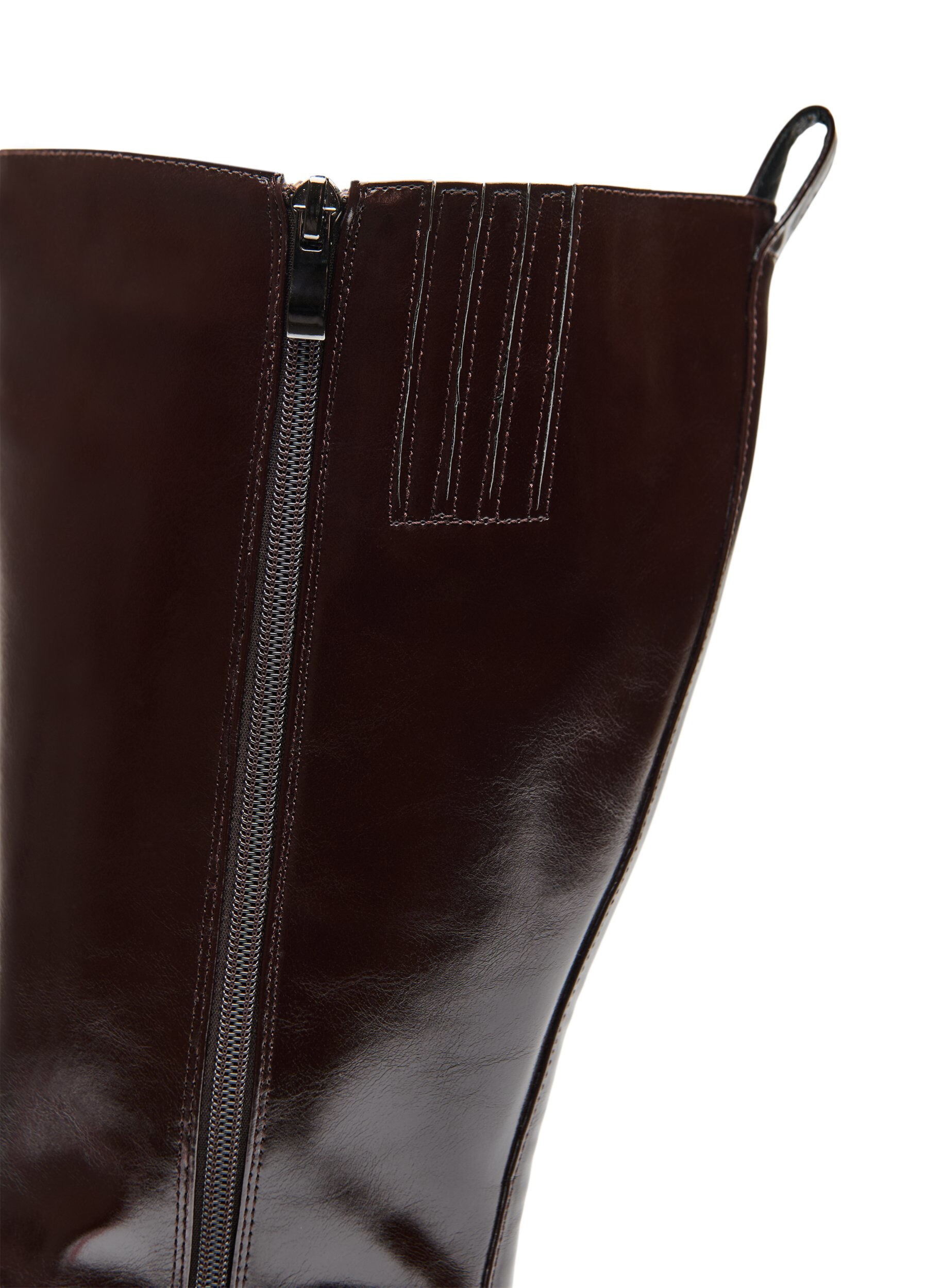 ZizziLangschaftstiefel mit leichter Crackle-Optik, Braun, Packshot image number 3