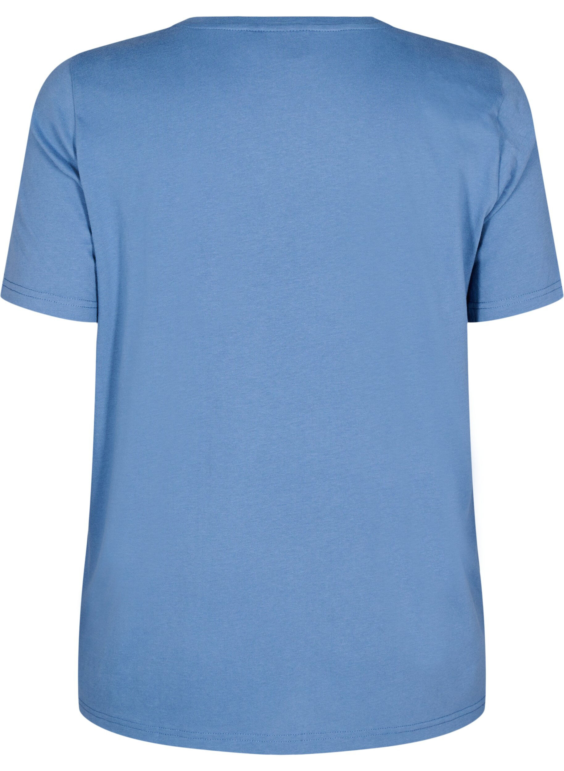 Zizzi FLASH - T-Shirt mit Print, Blau, Packshot image number 1