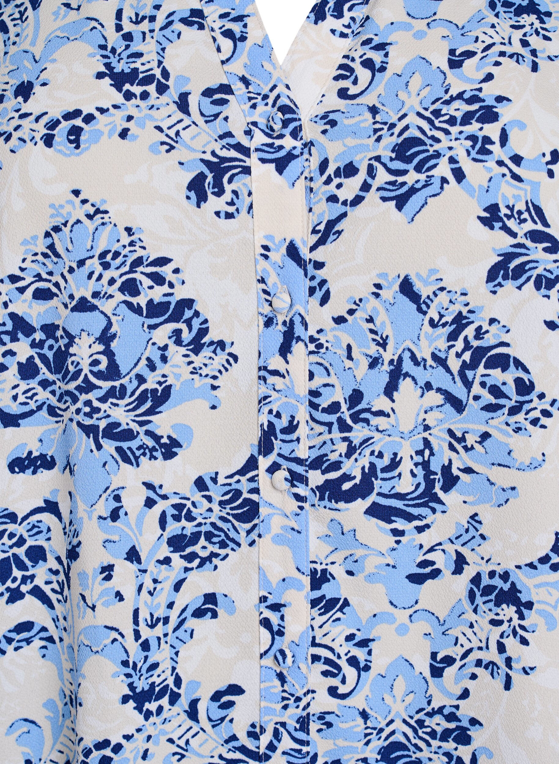 Zizzi A-Linien-Midi-Kleid mit kurzen &Auml;rmeln, Beige, Packshot image number 2