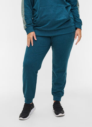 Lockere Sweatpants mit Taschen, Deep Teal, Model image number 2