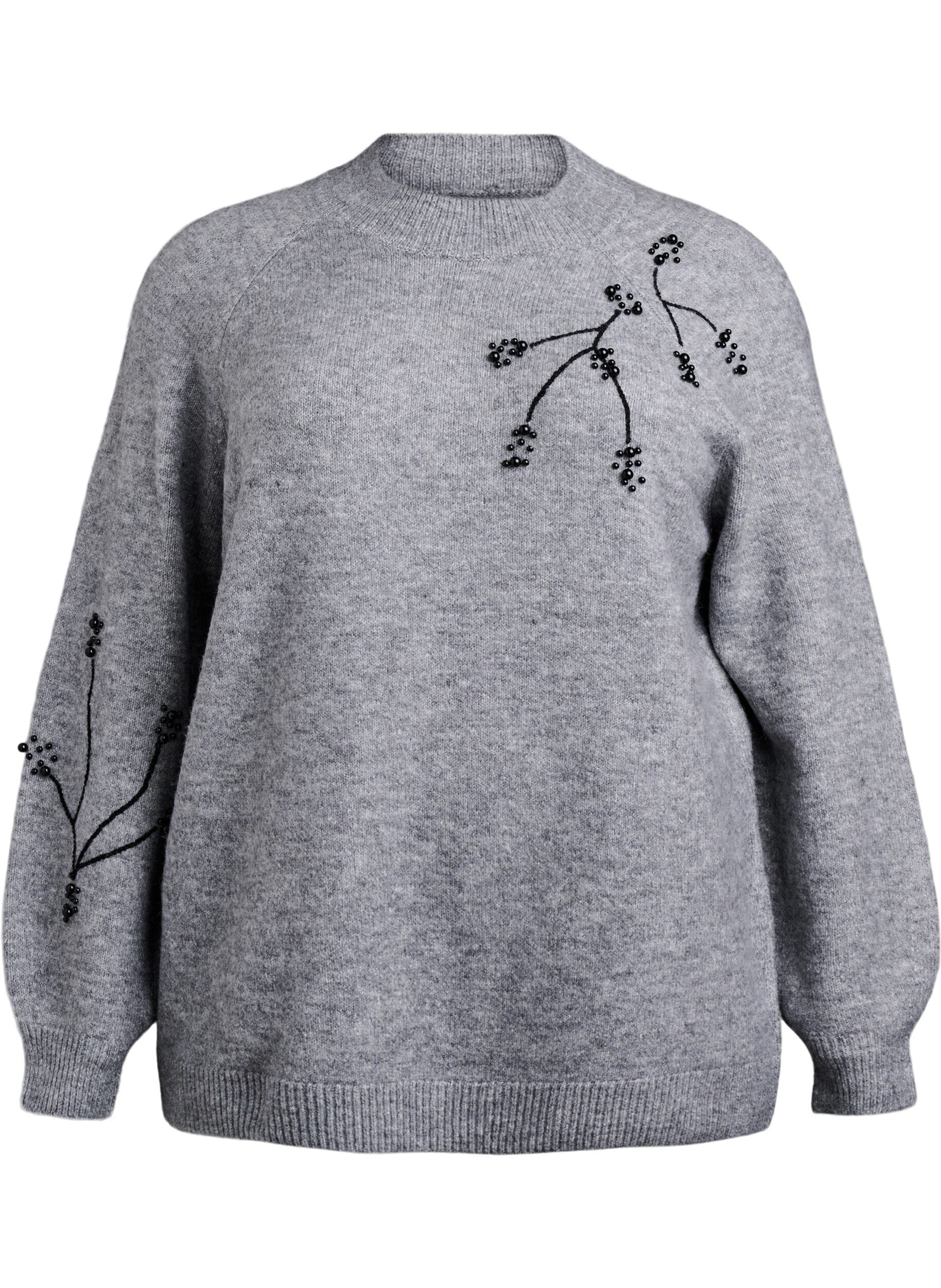 Pullover mit Perlenstickerei