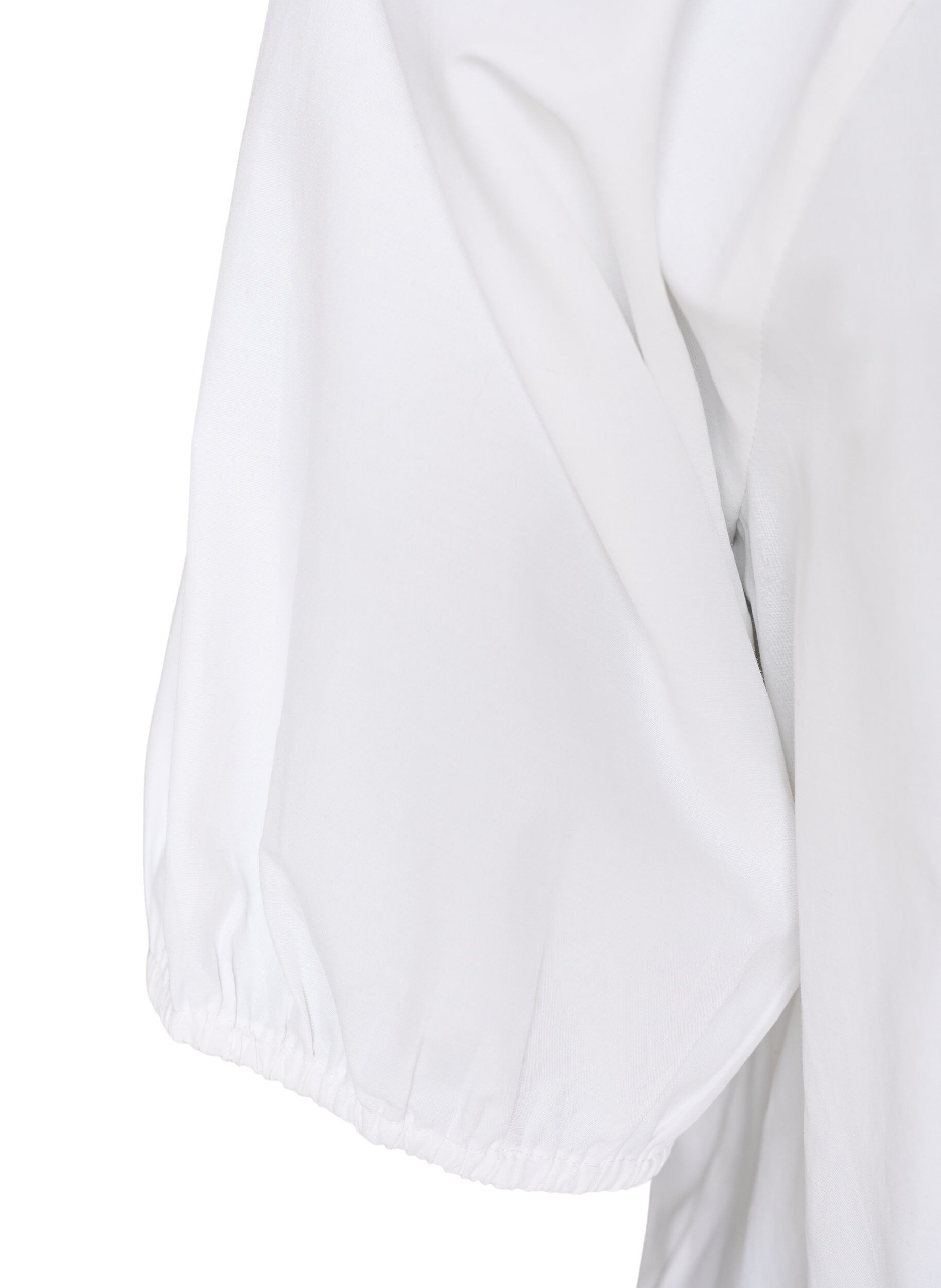 ZizziHemdbluse mit Knopfleiste und Bindeg&uuml;rtel, Wei&szlig;, Packshot image number 3