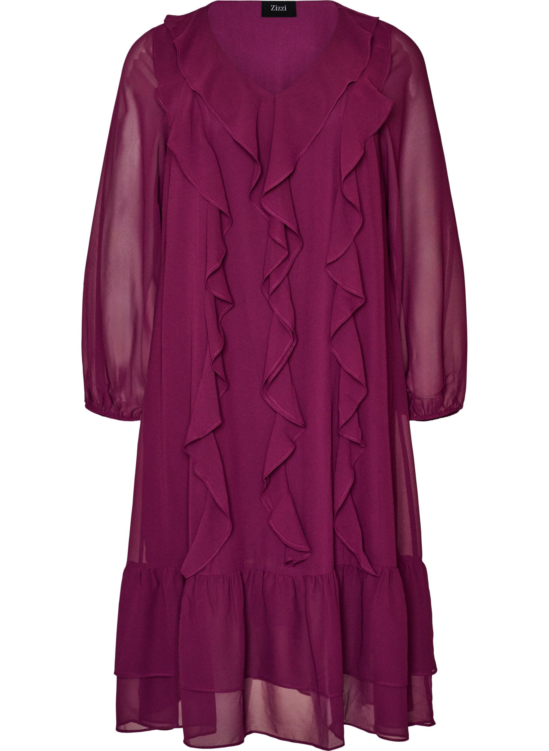 Partykleid mit R&uuml;schendetails und V-Ausschnitt